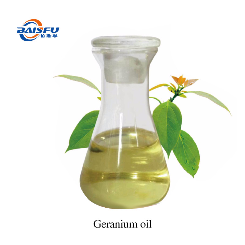 BAISFU Natural Geranium Oil, Pure Floral Extract for Skin Care & Body Massage